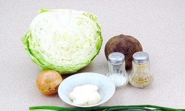 სალათი ახალი ჭარხლით, სტაფილოთი და კომბოსტო, რეცეპტები სალათი წითელი ჭარხლით და კომბოსტოთი
