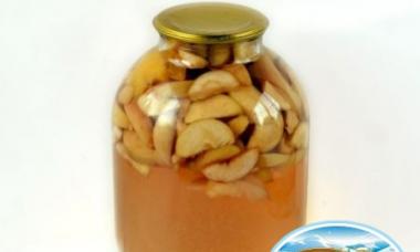 Kompot od sjeckanih jabuka za zimu - jednostavan recept s fotografijama korak po korak